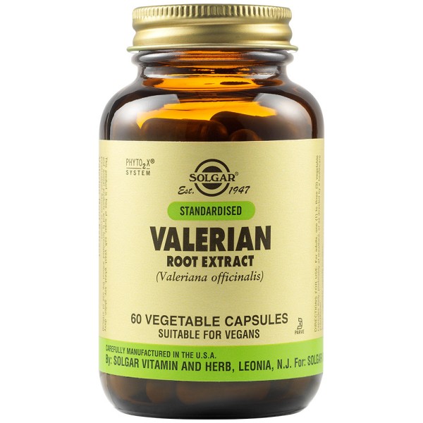 Solgar Valerian Root Extract 60 Vegetable Capsules.