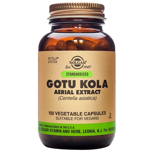 Solgar Gotu Kola Aerial Extract 100 Vegetable Capsules.