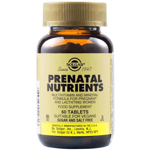 Solgar Prenatal Nutrients 60 Tablets.