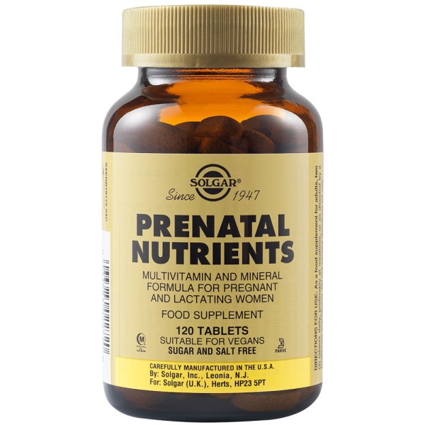 Solgar Prenatal Nutrients 120 Tablets.