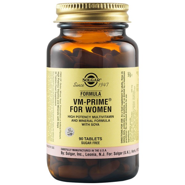 Solgar Formula VM-Prime for Women 90 Tablets.