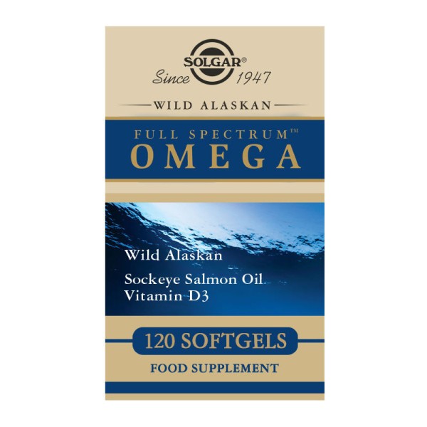 Solgar Wild Alaskan Full Spectrum Omega 120 Softgels.