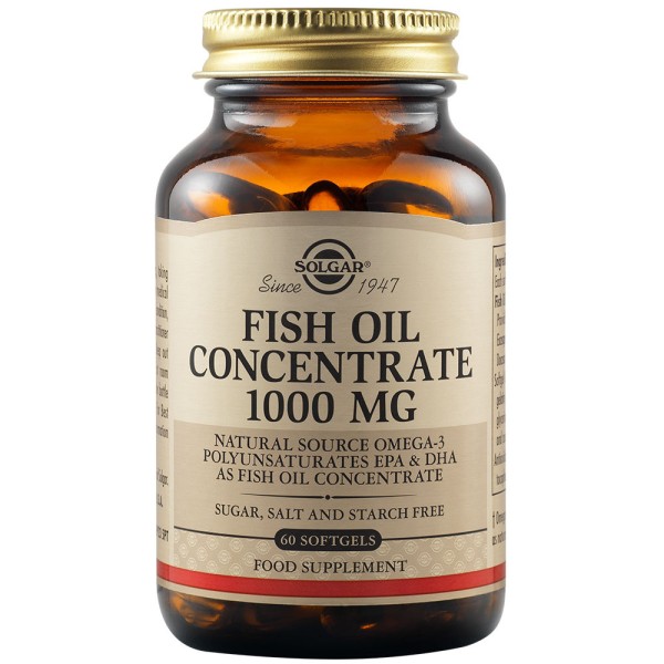 Solgar Fish Oil Concentrate 1000mg 60 Softgels.