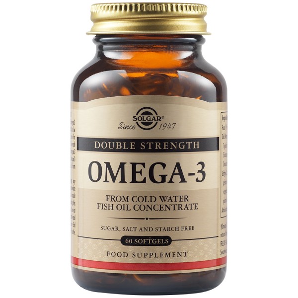 Solgar Double Strength Omega-3 60 Softgels.