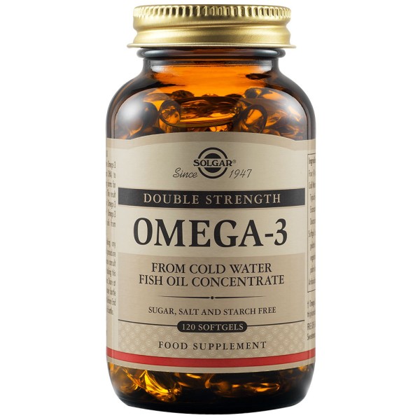 Solgar Double Strength Omega-3 120 Softgels.