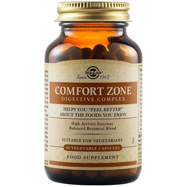 Solgar Comfort Zone Digestive Complex 90 Vegetable Capsules.