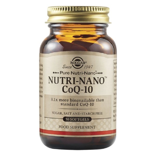 Solgar Nutri-Nano CoQ-10 (3.1x more Bioavailable than Standar CoQ-10) 50 Softgels. Solgar Nutri-Nano CoQ-10 (3.1x more Bioavailable than Standar CoQ-10) 50 Softgels.