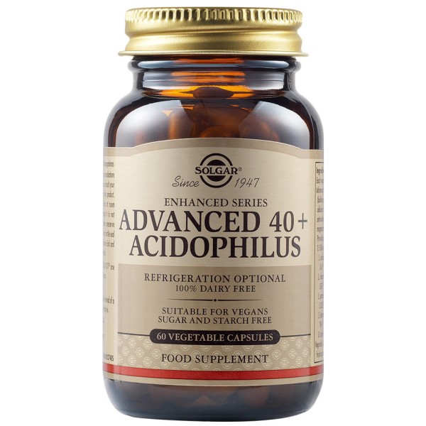 Solgar Advanced 40+ Acidophilus 60 Vegetable Capsules.