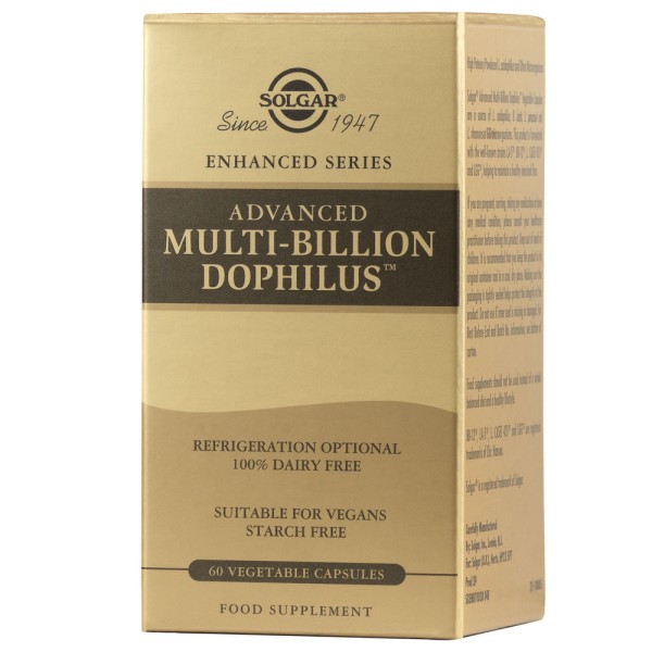 Solgar Advanced Multi-Billion Dophilus 60 Vegetable Capsules.