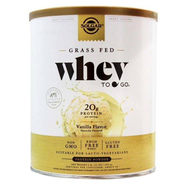 Solgar Whey To Go Protein Vanilla Powder 936g.