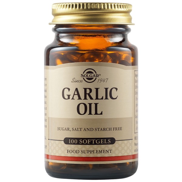 Solgar Garlic Oil 100 Softgels.