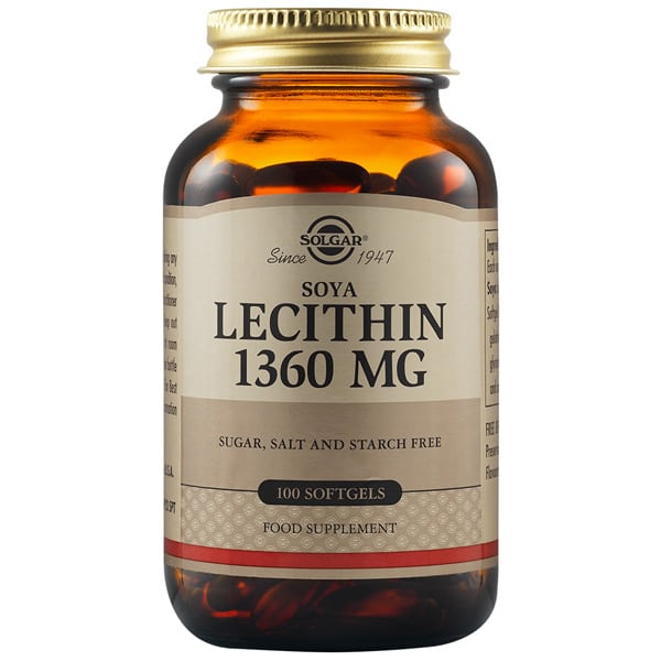 Solgar Lecithin 1360mg 100 Softgels.