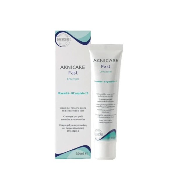 Synchroline Aknicare Aknicare Fast CreamGel Honokiol - GT peptide-10 30ml (Cream-Gel Προσώπου για την Ακνεϊκή και Σμηγματορροϊκή Επιδερμίδα)