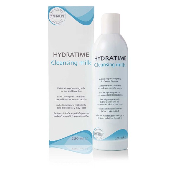 Synchroline Hydratime Cleansing Milk 250ml (Γαλάκτωμα καθαρισμού με απεσταγμένο υδατικό διάλυμα μελιού, ειδικά σχεδιασμένο για ξηρά δέρματα με τάση για απολέπιση)