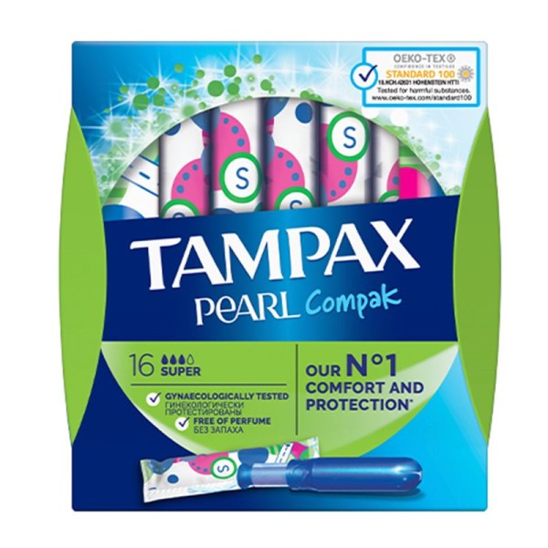 Tampax Compak Pearl Super 16pcs