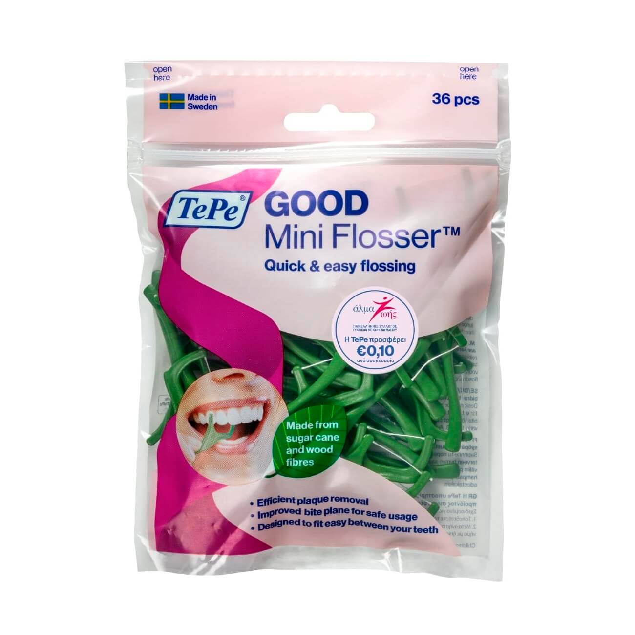 TePe Good Mini Flosser (Pre-Loaded Floss Holder) 36pcs (Συγκρατητήρας Εξοπλισμένος με Οδοντικό Νήμα)