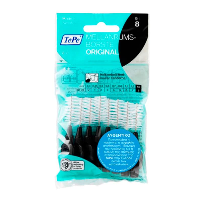 TePe Interdental Brush Original No.8 Black 1,5mm 8pcs (Μεσοδόντια Βουρτσάκια) TePe Interdental Brush Original No.8 Black 1,5mm 8pcs (Μεσοδόντια Βουρτσάκια)