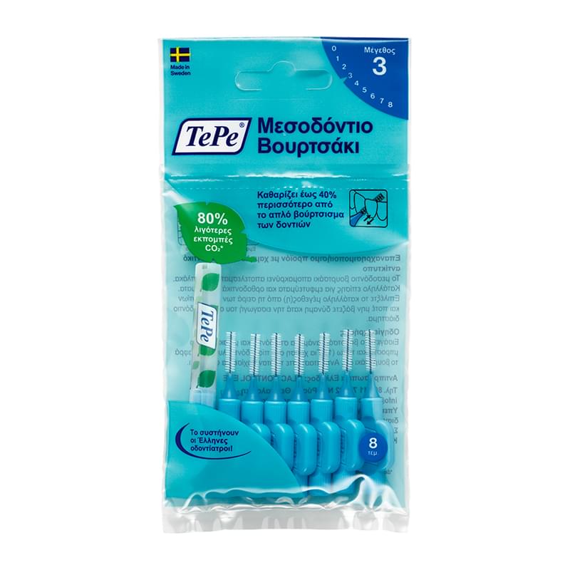 TePe Interdental Brush Original No.3 Blue 0,6mm 8pcs (Μεσοδόντια Βουρτσάκια) TePe Interdental Brush Original No.3 Blue 0,6mm 8pcs (Μεσοδόντια Βουρτσάκια)