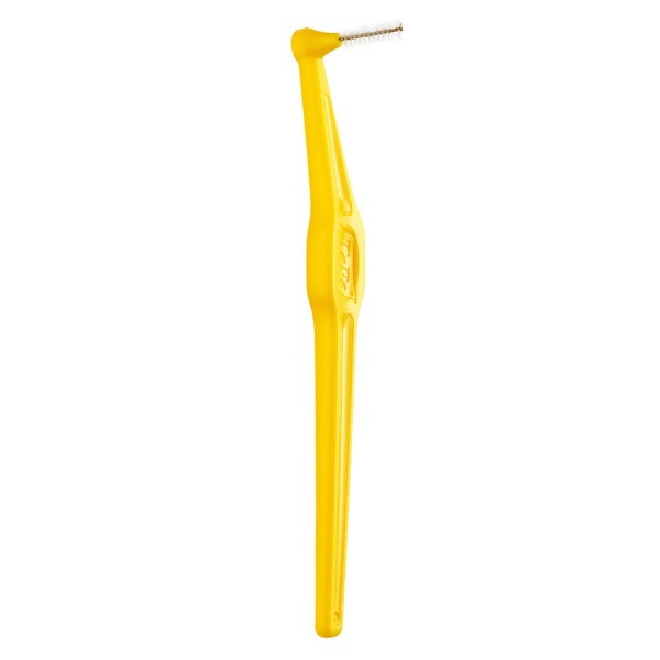 TePe Interdental Brush Angle No.4 Yellow 0.7mm 6pcs (Mεσοδόντιο Βουρτσάκι με Μακριά Λαβή & Κεκλιμένη Κεφαλή)