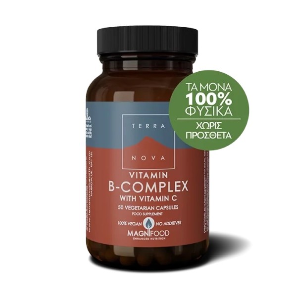 Terranova Nutrition B-Complex with Vitamin C 50 Veg Caps