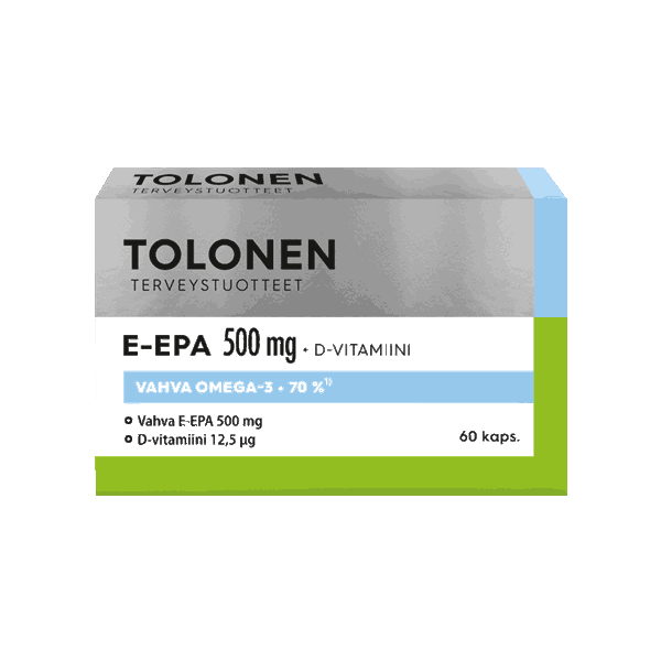 Dr Tolonen's E-EPA 500mg + D-Vitamin 60csps