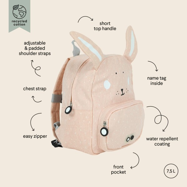 Trixie Backpack - Mrs. Rabbit 1pc  (Παιδικό Σακίδιο Πλάτης)