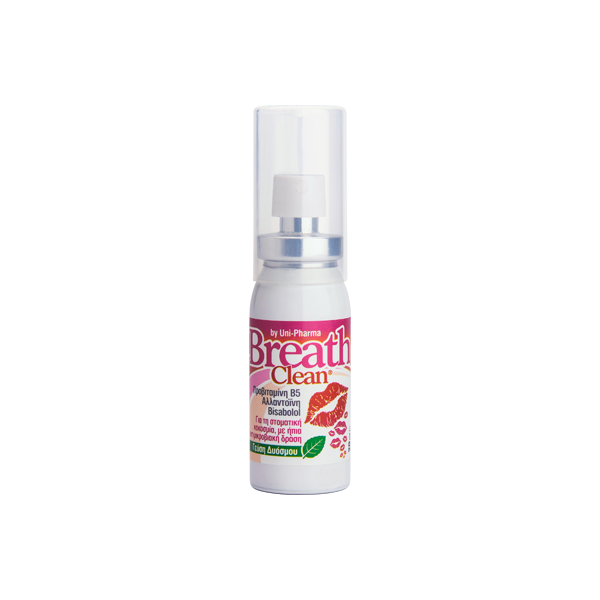Uni-Pharma Breath Clean Anti-Halitosis Antiseptic Spray with Spearmint Flavour 20 ml