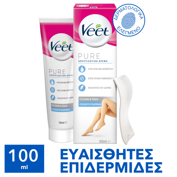 Veet Κρέμα Αποτρίχωσης για Ευαίσθητες Επιδερμίδες 100ml