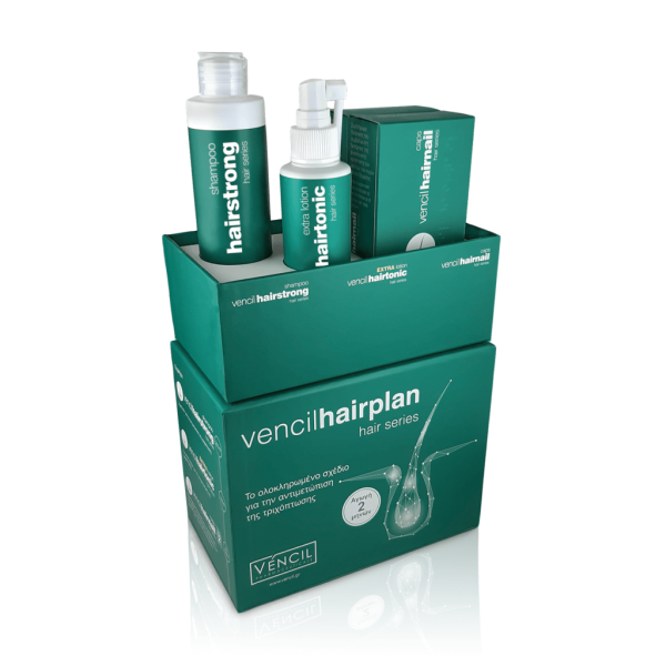 Vencil Hair Series Hairplan Hairstrong Shampoo 200ml+ Hairtonic EXTRA Lotion 100ml + Hairnail 2x30caps