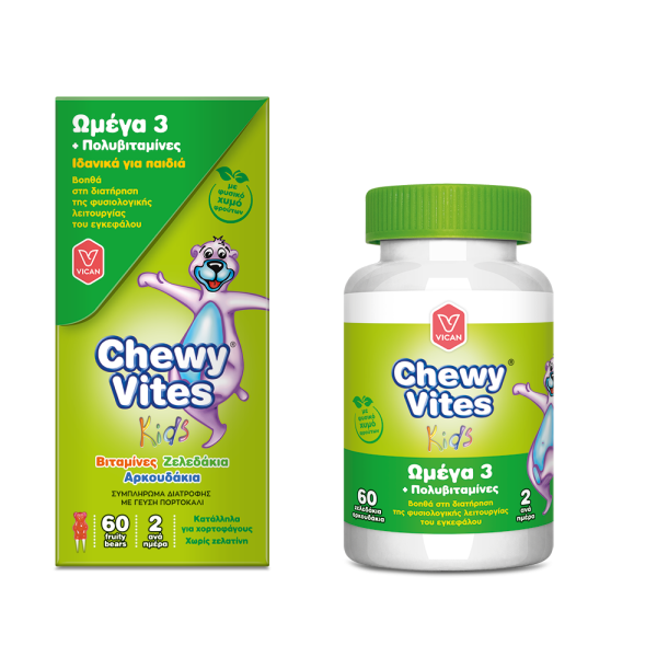 Vican Chewy Vites Για Παιδιά - Omega 3 + Multivitamin 60 Ζελεδάκια