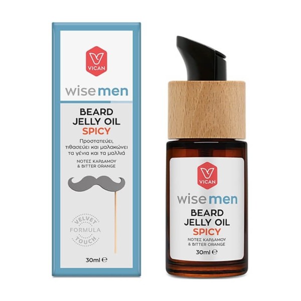 Vican Wise Men Beard Jelly Oil Spicy Λάδι για τη Γενειάδα & τα Μαλλιά 30ml