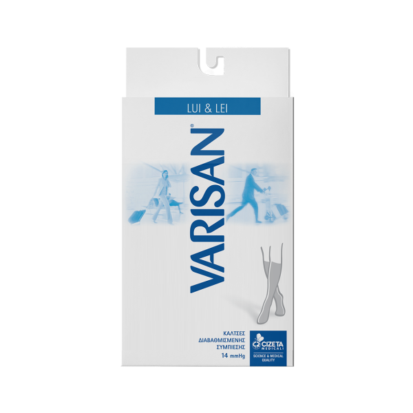 Varisan Lui & Lei Unisex Κάλτσες Διαβαθμισμένης Συμπίεσης 14 mmHg Blu No3