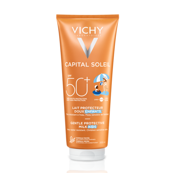 Vichy Suncare Capital Soleil Gentle Protective Milk Kids Spf50+ for Face & Body 300ml (Παιδικό Αντηλιακό Γαλάκτωμα Προσώπου και Σώματος)