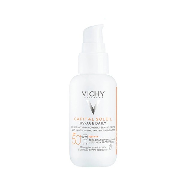 Vichy Suncare Capital Soleil UV-Age Daily SPF50+ Tinted 40ml (Αντηλιακό Προσώπου κατά της Φωτογήρανσης με Χρώμα)