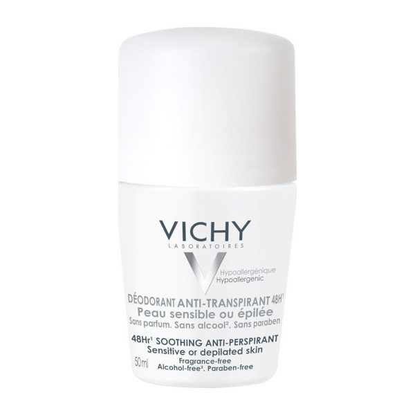 Vichy Deodorant 48hr Soothing Anti-perspirant Roll-On 50ml (Αποσμητικό για Ευαίσθητες ή Αποτριχωμένες Επιδερμίδες)