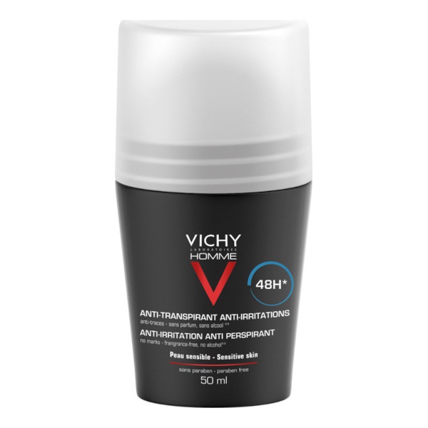 Vichy Deodorant Homme 48hr Anti-irritation Anti Perspirant Roll-On 50ml (Αποσμητικό κατά του Ιδρώτα)