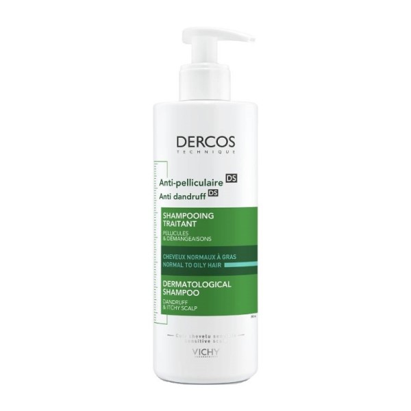 Vichy Dercos Technique Anti-Dandruff DS Shampoo Normal-Oily Hair 390ml (Αντιπιτυριδικό Για Κανονικά & Λιπαρά Μαλλιά)