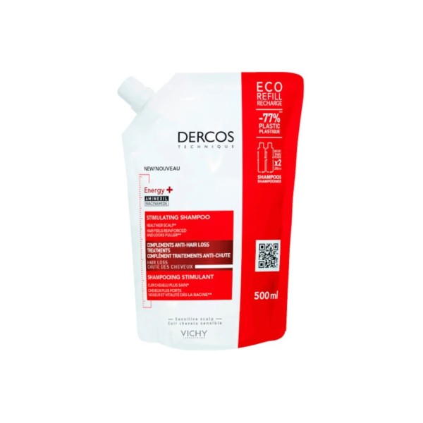 Vichy Dercos Technique Energisant Shampoo Eco‑Refill 500ml (Σαμπουάν για Τριχόπτωση)