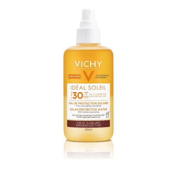 Vichy Suncare Ideal Soleil Αντηλιακό Water Spray SPF30 - Για λαμπερό μαύρισμα 200ml