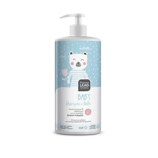 Vitorgan Pharmalead Baby Shampoo+Bath 1L (Απαλό ντους για την ευαίσθητη παιδική και βρεφική επιδερμίδα - Ιδανικό για σώμα και μαλλιά )