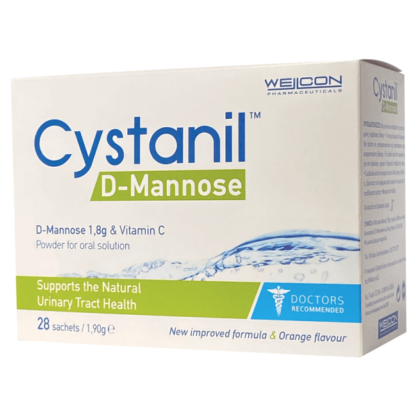 Cystanil D-Mannose 1,8g & Vit C 28sachets X 1,90g (Συμπλήρωμα Διατροφής για την Υγεία του Ουροποιητικού Συστήματος)