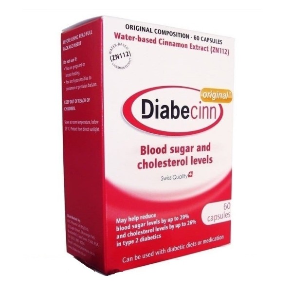 Diabecinn Extra 60caps (Κάψουλες Κανέλας για Ρύθμιση του Σακχαρώδους Διαβήτη)