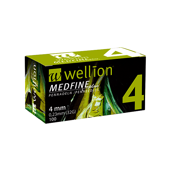 Wellion Medfine Plus Βελόνες Πένας Ινσουλίνης 4mm / 0,25mm (32G) 100pcs