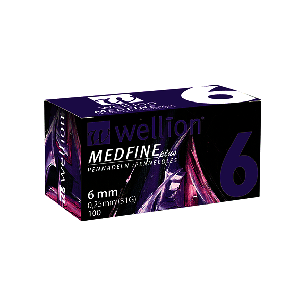 Wellion Medfine Plus Βελόνες Πένας Ινσουλίνης 6mm / 0,25mm (31G) 100pcs