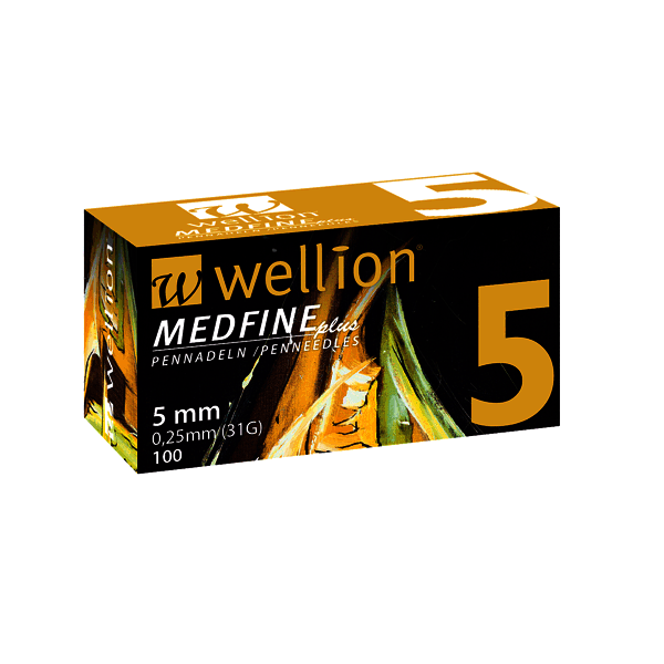 Wellion Medfine Plus Βελόνες Πένας Ινσουλίνης 5mm / 0,25mm (31G) 100pcs