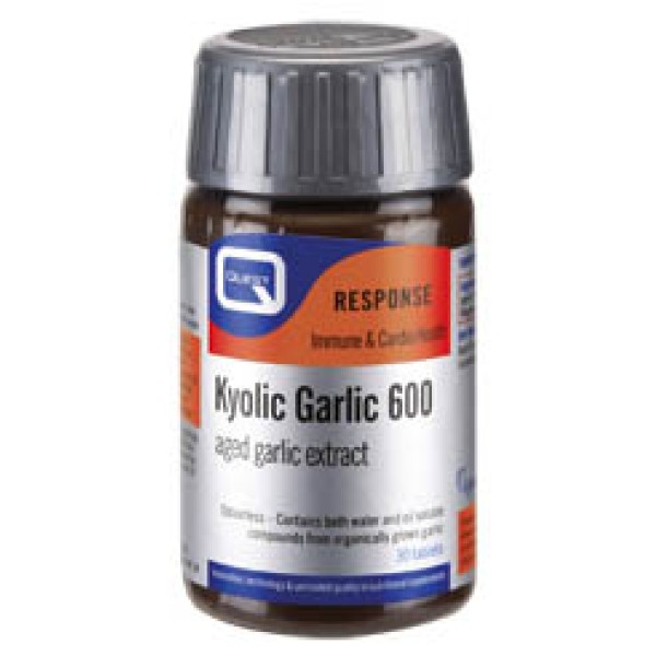 Quest Kyolic Garlic 600mg Aged Garlic extract 60tabs (Συμπλήρωμα Διατροφής Άοσμου Εκχυλίσματος Σκόρδου Ψυχρής Ωρίμανσης)